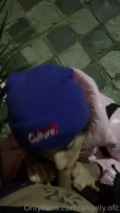 Blowjob in the city at night