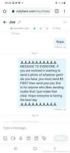 I want to apologize to joe for accidentally blocking him from my page part 4