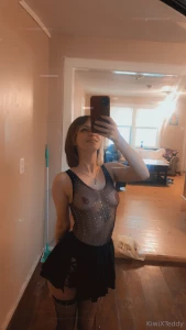 Fishnets and mini skirts do you like my outfit