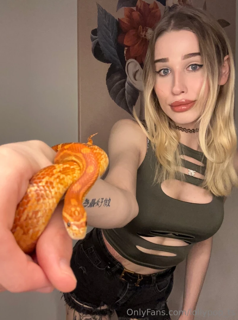 A cute photo with a snake why not they say snakes are a symbol of 