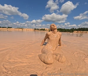 Such a hot day in such creamy mud with my creamy hot body getting part 1