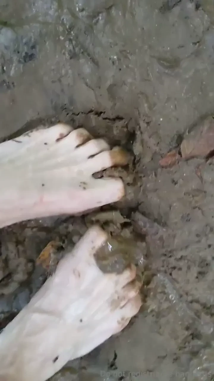Muddy feet video d i know someone likes feet here a 