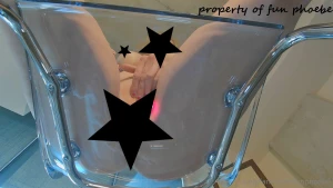 Fingering using my domi and popping my lush out and wearing my butt