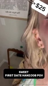 Sweet goth girlfriend first date handjob pov 9 19 coming monday 7am