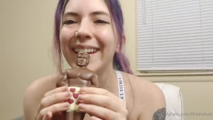 Giantess food eating fetish chocolate small man head eating vid