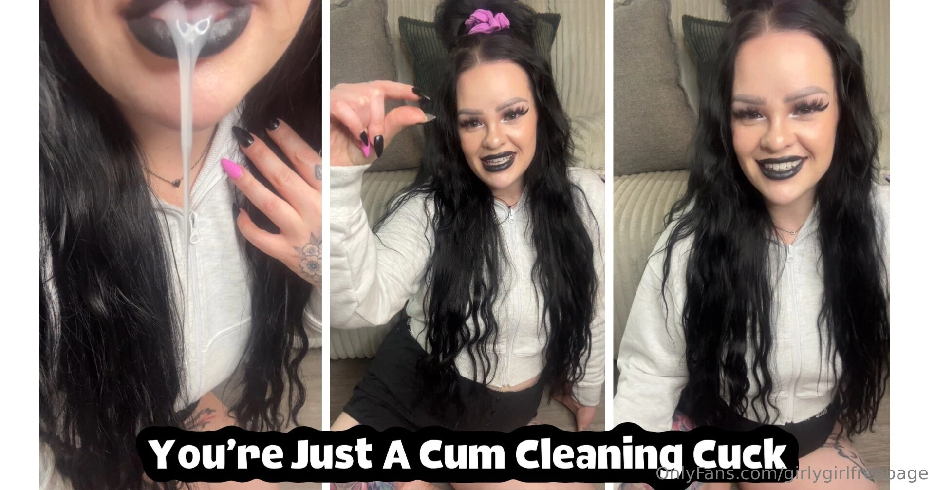 You re just a cum cleaning cuck here s a fresh load of cum for you 