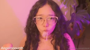 New video 10min sloppy deepthroat and riding the dildo on my back very