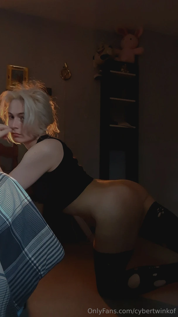 Blonde petite femboy plugs himself and strokes for the camera 6 16 