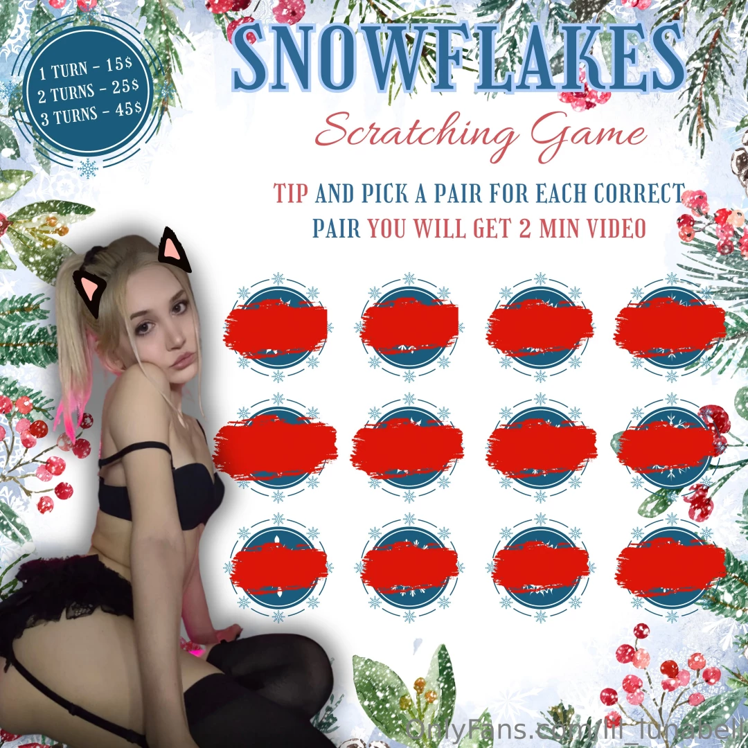 Snowflakes scratching game with lunabel hey cutie i ve got a fun lil 