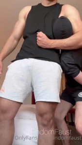 Worshipping my sweaty armpits bulge in compression shorts and ass -