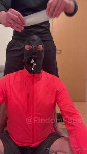 Gagged by my sweaty black gym socks then he has to inhale my big bulge