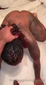 Naughty little slut sucking his dick then taking it in my creamy pussy