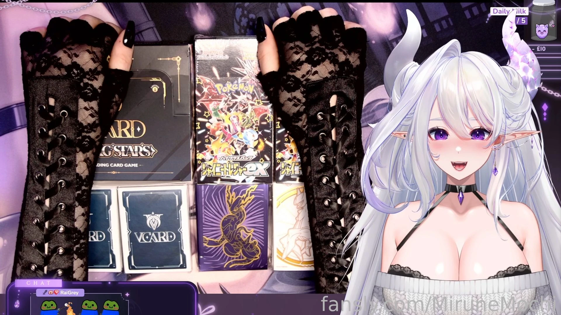 Opening card packs on twitch https www twitch tv mirunemochi 