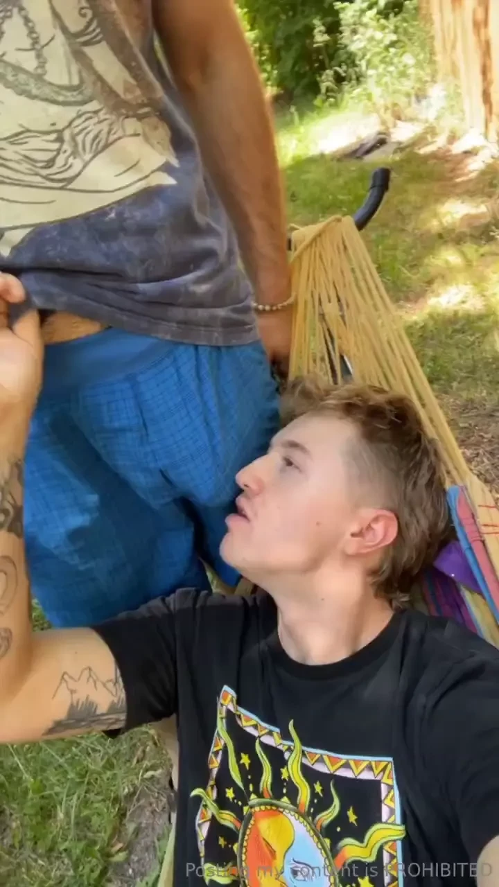 Got horny in the hammock and had to drink a nice warm load out of my 