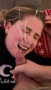 Did you know the cum starts to feel almost cold on my face almost part 8