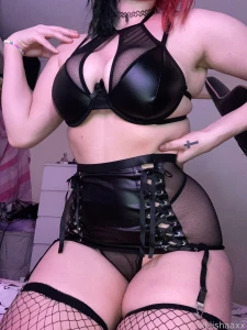 New tight leather lingerie look how it s so tight on me everything part 2