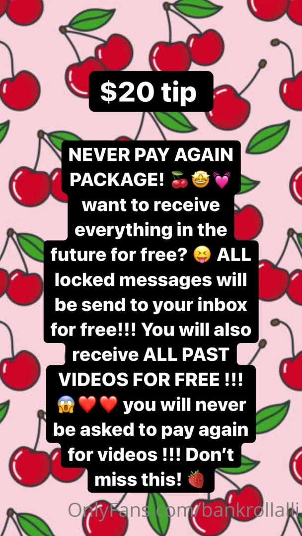Never pay again package want to receive everything in the future for 