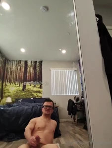 Masturbating my penis with my metas on cumshot