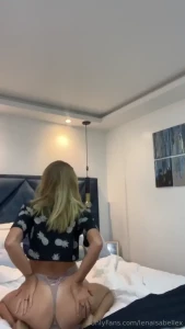 Only my slip and me getting my short off me without anything