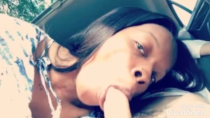 I love sucking it in the car had to get every drop