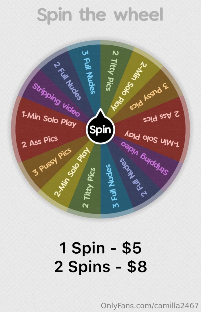 Hi everyone it s wheel spin time again for the next 24 hours only i m 