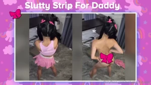 Private slutty strip for daddy 40sec video tip 79 99usd if you want me
