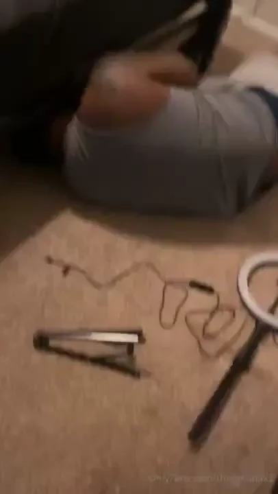Daddy putting the restraints up but we made some content last night 