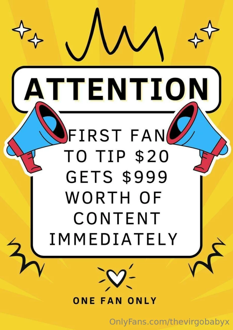 First to tip 20 gets 999 worth of videos 