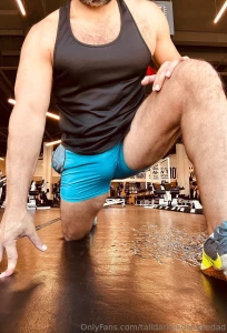 Getting a nice stretch at the gym would you come in for a closer look