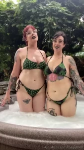 Naughty hot tub fun with roxierusalka who s ready to see us make out