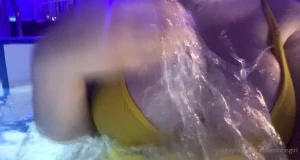 Splashing around in the hot tub
