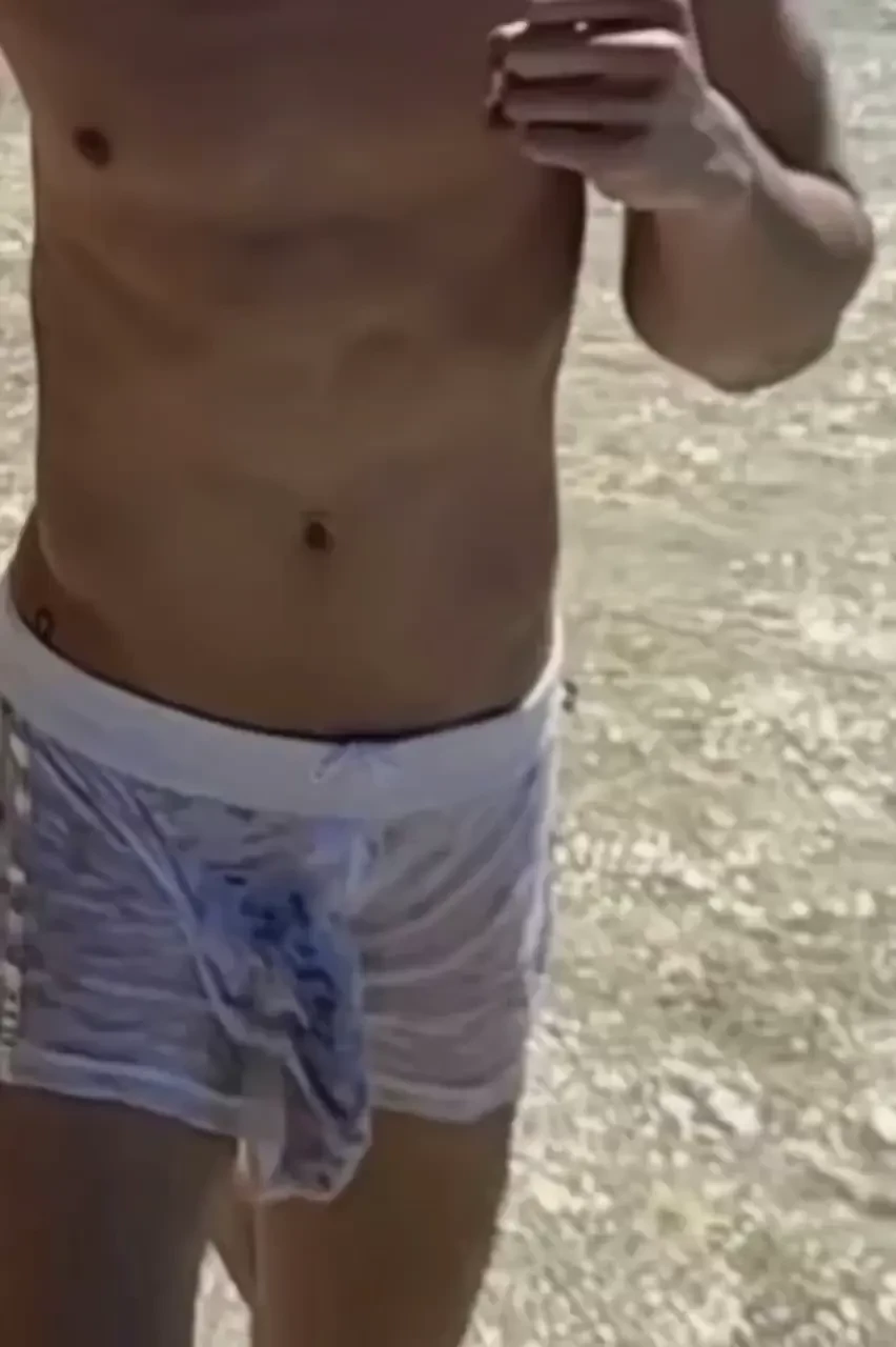 Short shorts in action again but this time they re wet 