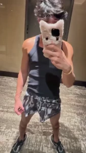 Waiting for the elevator i realized that free balling in these shorts