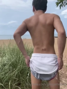No changing room really short towel