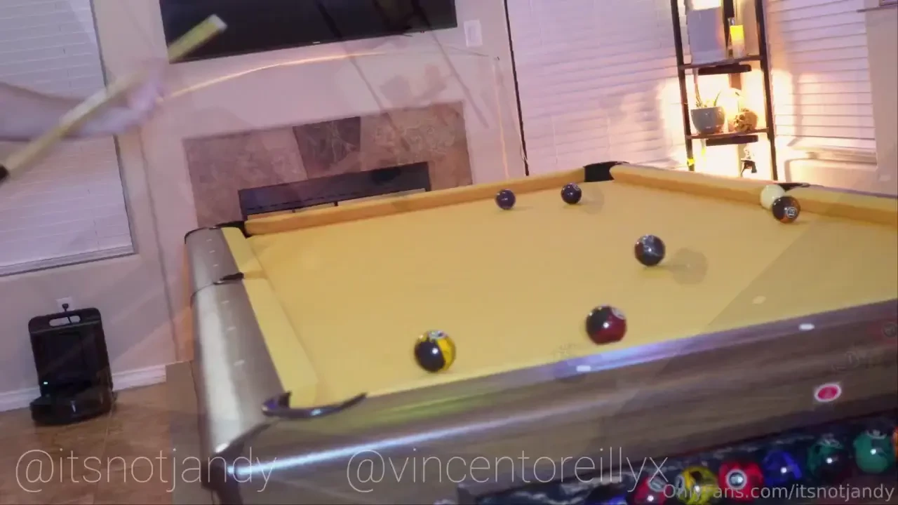 Full video fooling around on the pool table with vincentoreillyx 