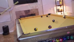 Full video fooling around on the pool table with vincentoreillyx