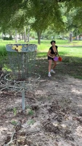 Topless disc golf anyone mixed darkhair doubleds bignaturals
