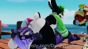 Bunny has fun with a dragon here is some raw footage from a little