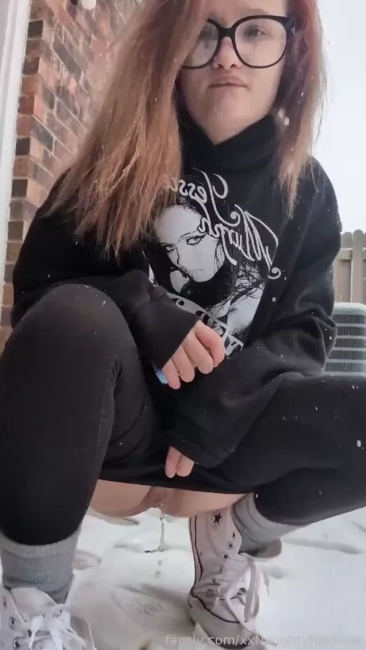 Hehe i made yellow snow 3 petite pee piss pussy pissing outdoors 