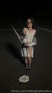 Aaahaaa got risky on my late night walk petite smalltits exhib enf