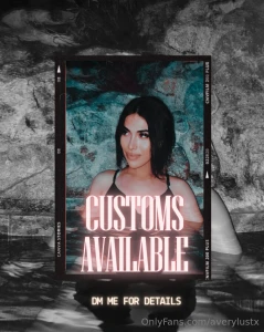 Customs video calls and merch available personalized videos