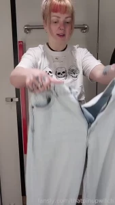 Join me in the changeroom will these jeans fit over my big ass milf