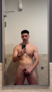 What if you played with my cock in the gym bathroom