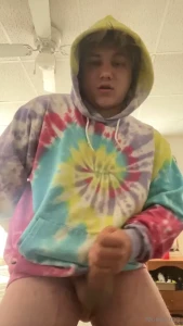 I exploded this huge load out of my fat cock and it shot so far it