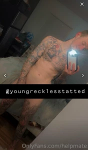 Ad free youngrecklesstatted youngrecklesstatted new to onlyfans sexy