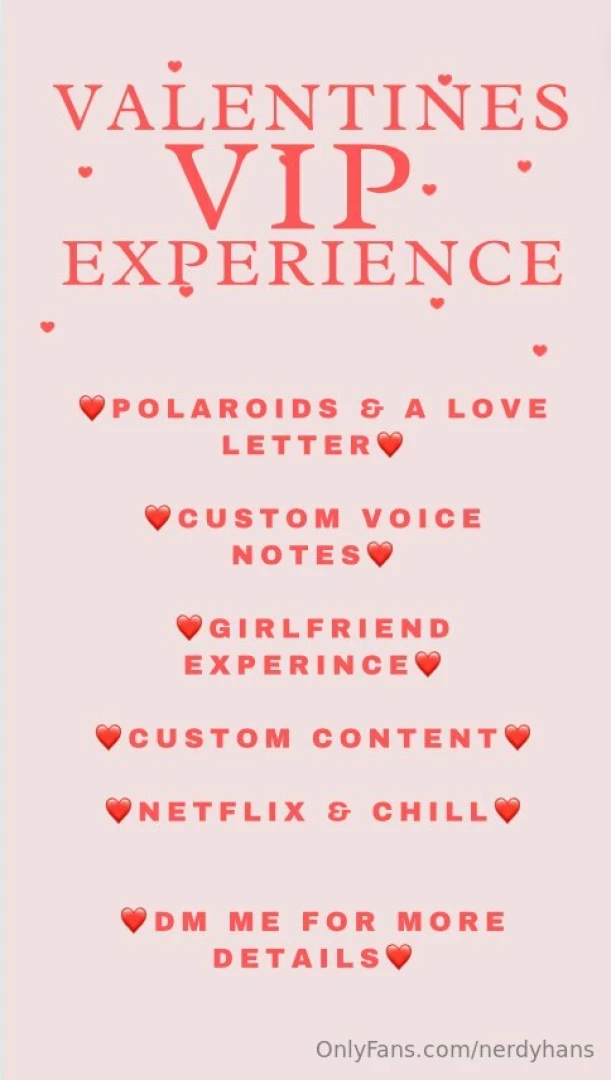 Good morning guys just a quick announcement on all the valentines day 