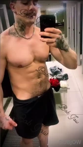 Everyone was looking at my hard cock while i shower with the door open