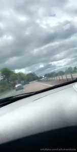 Started to get horny while we were driving down the motor way so