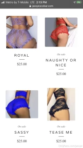 Pick a color you wanna see me model from my site