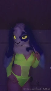Neon party with the cute bunny